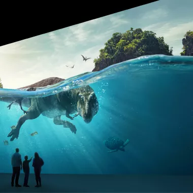 dinosaure bassin eau