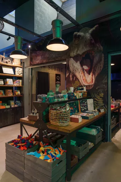 dinosaure étal boutique produits